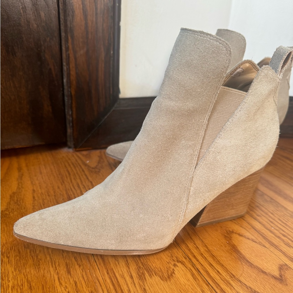 Kendall + Kylie Cream Suede Bootie